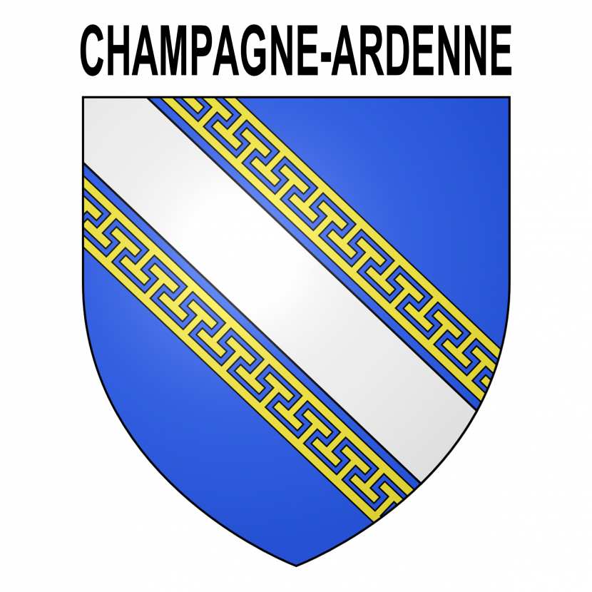 Blason ChampagneArdenne autocollant pour plaque d'immatriculation