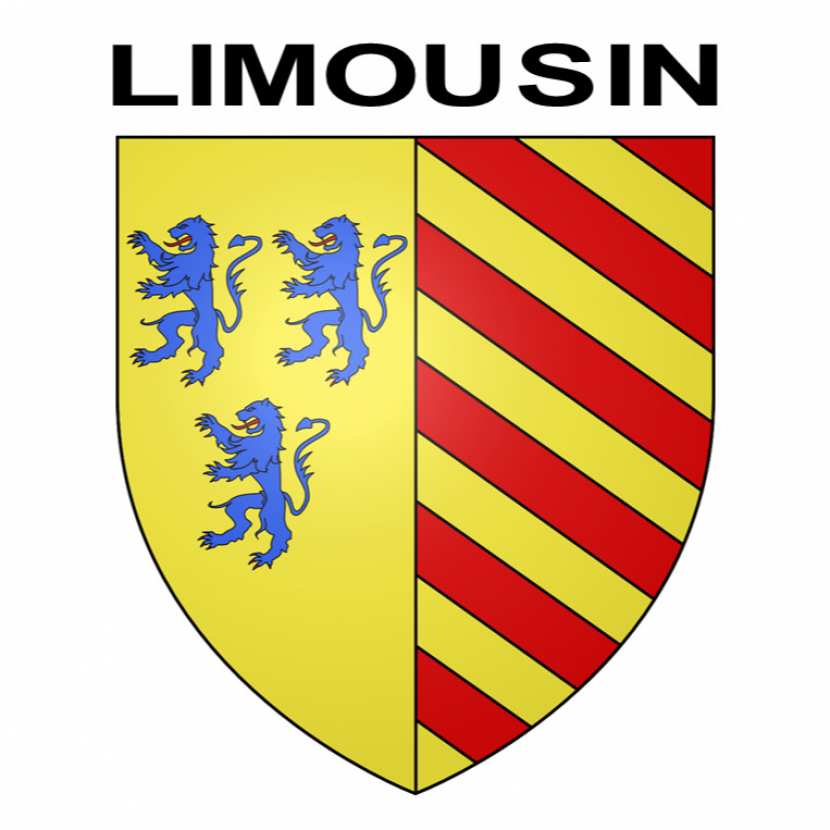 Blason Limousin autocollant pour plaque d'immatriculation automobile