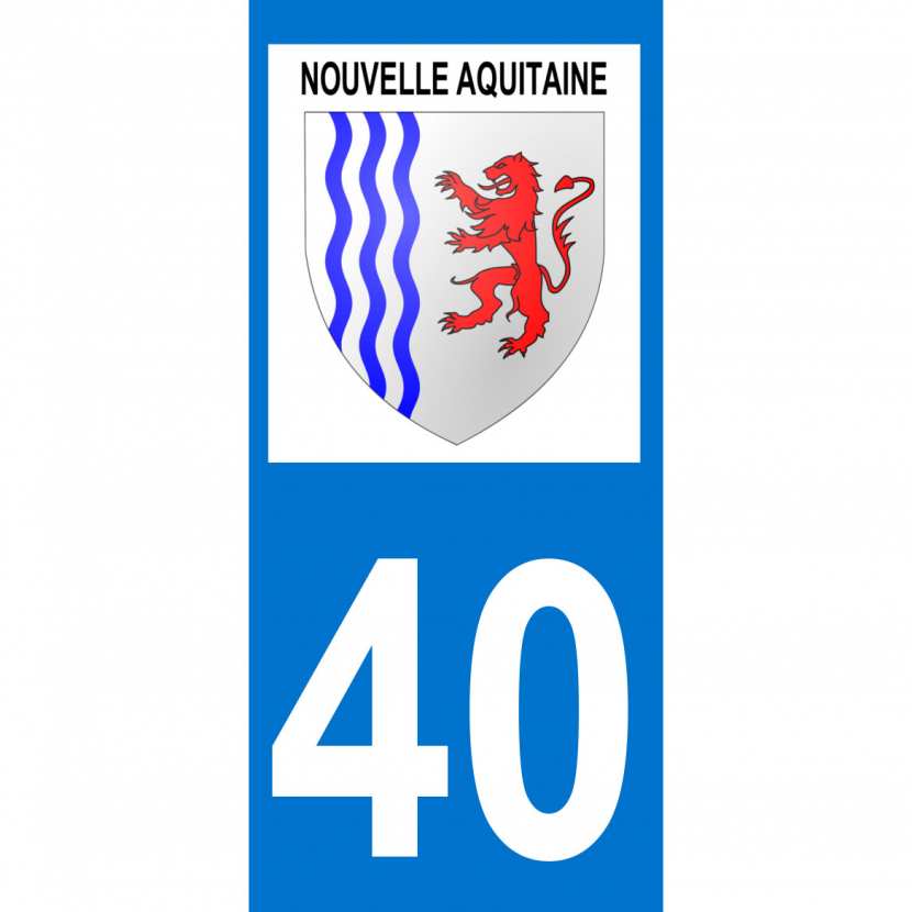 Blason Nouvelle Aquitaine + Département 40Landes
