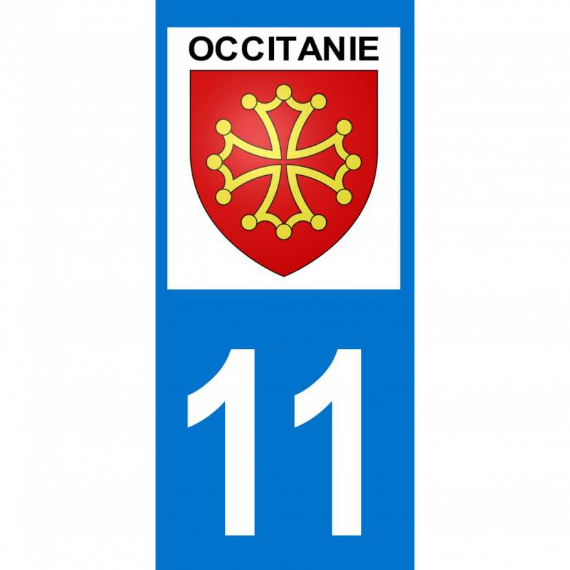 11 Autocollants Blasons Aude - Armoiries Départementales, Format Arrondi, Stickers Décoratifs