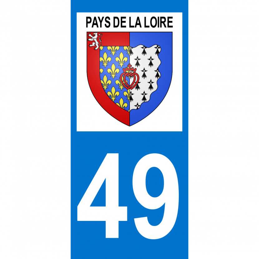 Blason Pays De La Loire + Département 49-Maine-et-Loire