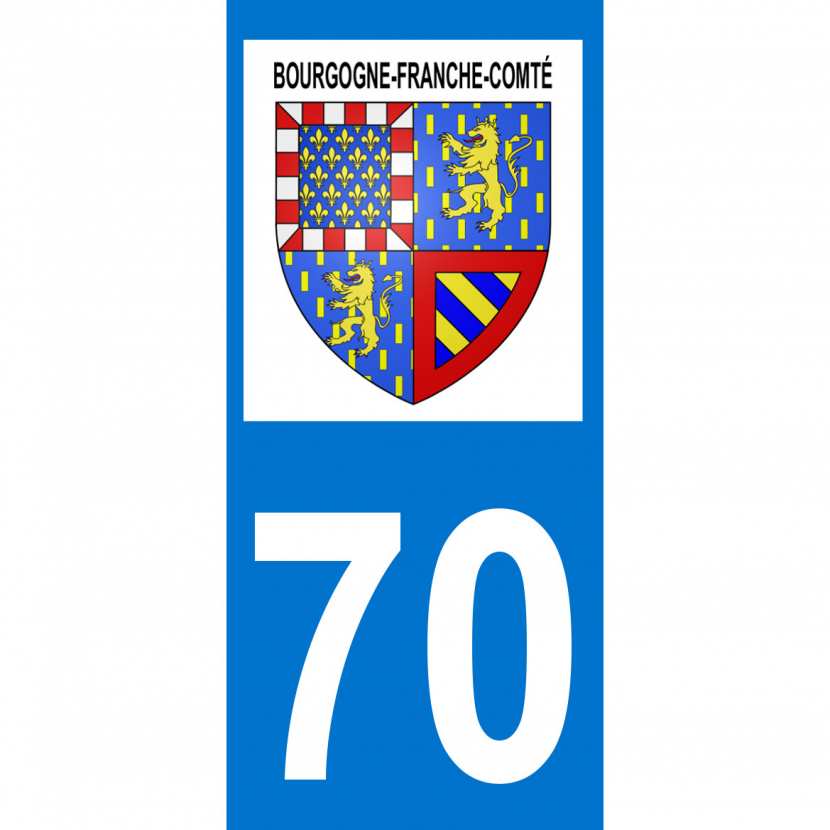 Lot De 2 Magnets écusson Haute-Saône (70) – Blason Département – 4x5 Cm – Made In France